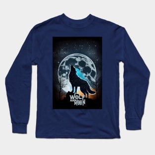 Wolf and Moon V1 Long Sleeve T-Shirt